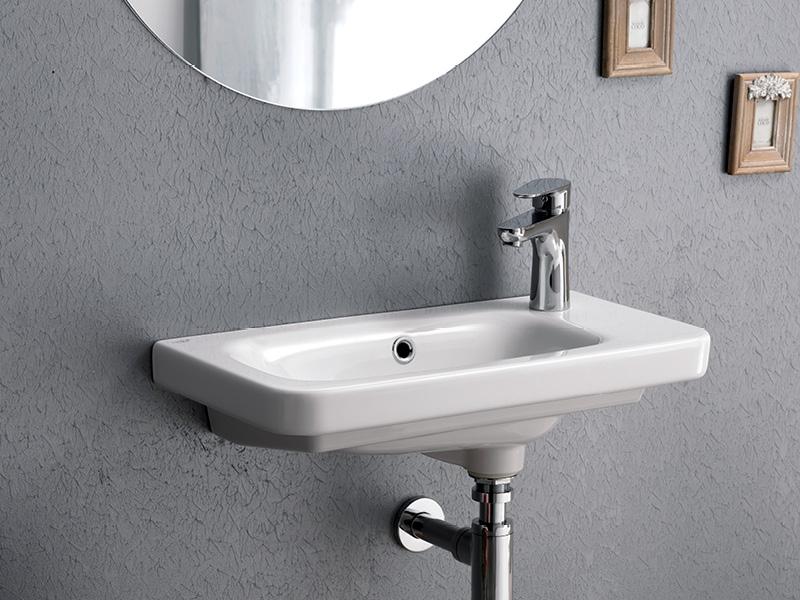 Turkuaz CeraStyle Noura White umivaonik (lavabo) 60x30x5 konzolni sa rupom za bateriju desno i prelivom 33000U