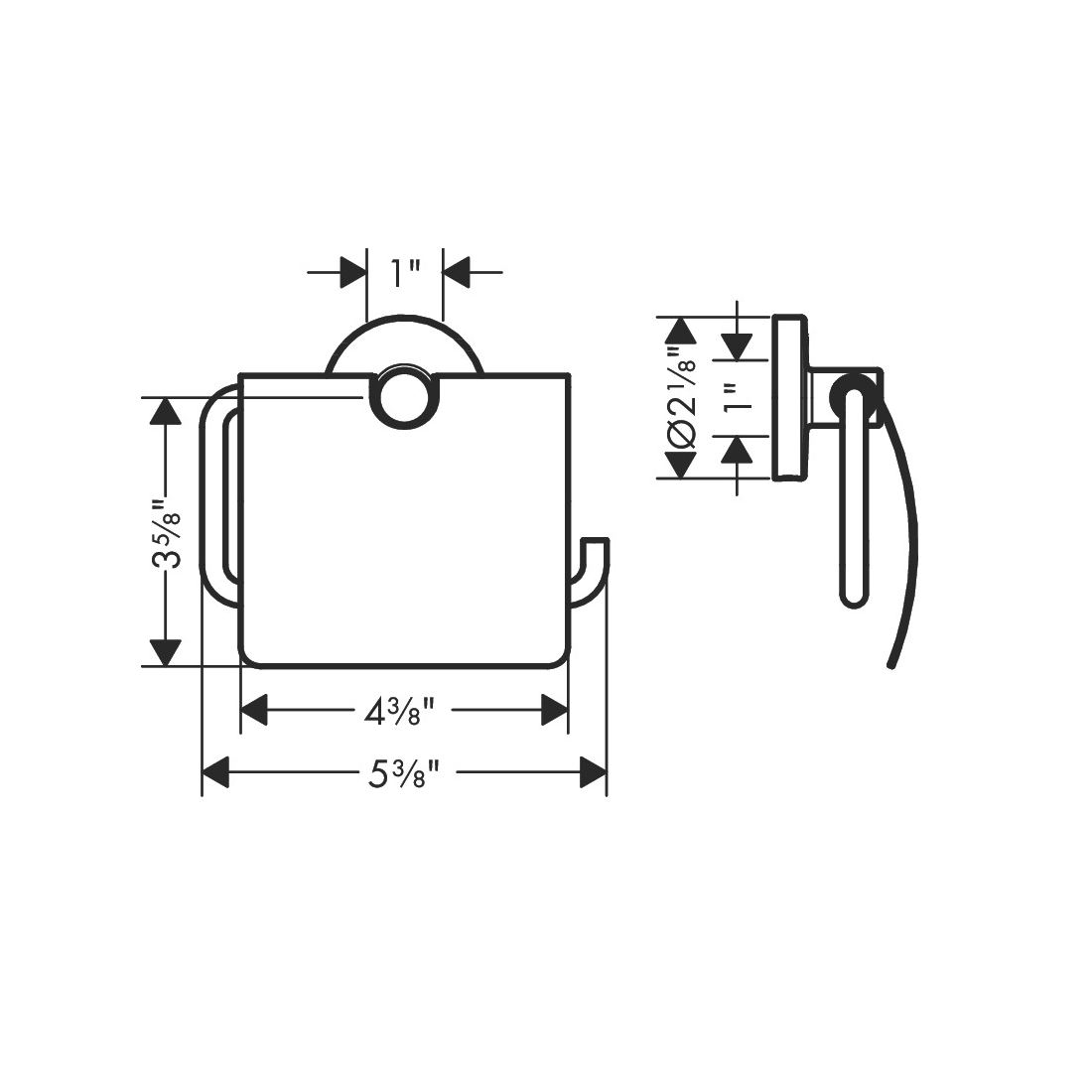 Hansgrohe Logis Universal Chrome držač toalet papira sa poklopcem 41723000