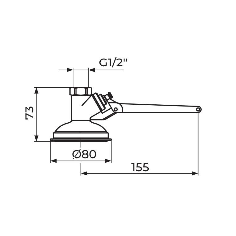 Rosan Tussh&Co 80 Chrome nadglavni tuš okrugli sa povlačnim mehanizmom 1/2