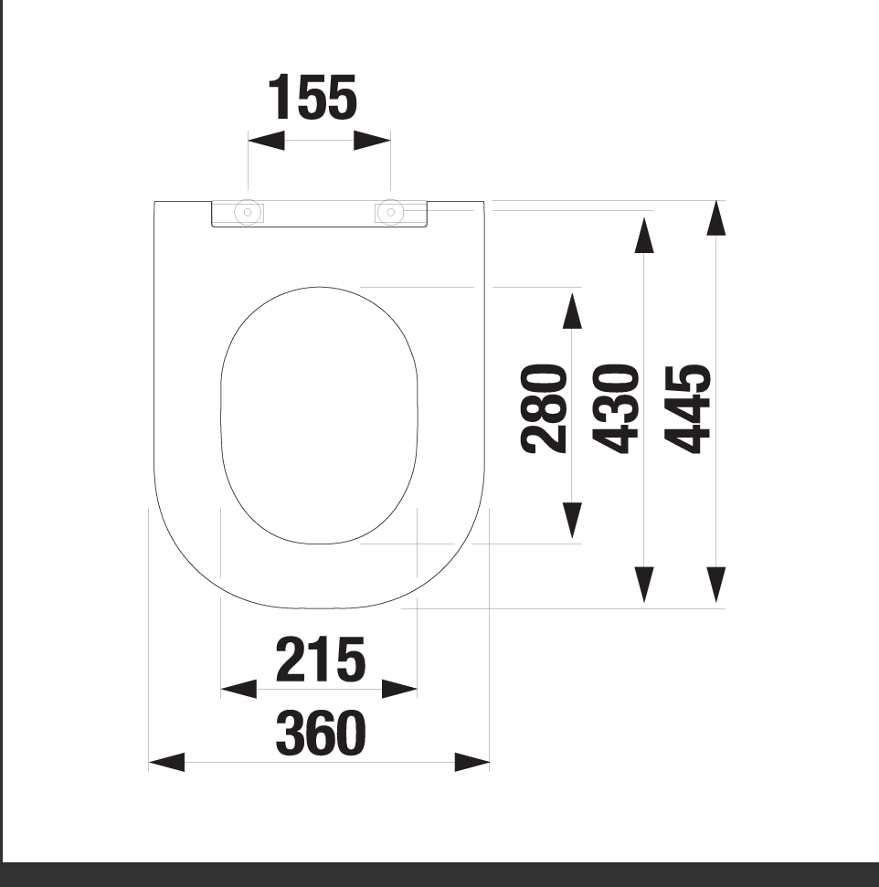 Jika Mio Slim SoftClose Black Matt daska za WC šolju sporospuštajuća i lakoskidajuća sa šarkama od nerđajućeg čelika 8.9171.6.716.063.1