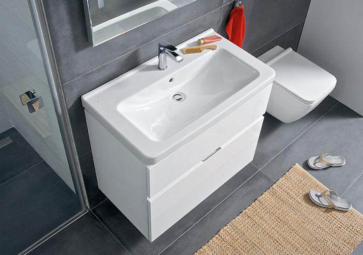 Jika Cubito Pure White umivaonik (lavabo) 850x485x50 konzolni sa rupom za bateriju i sa prelivom 8.1042.6.000.104.1 