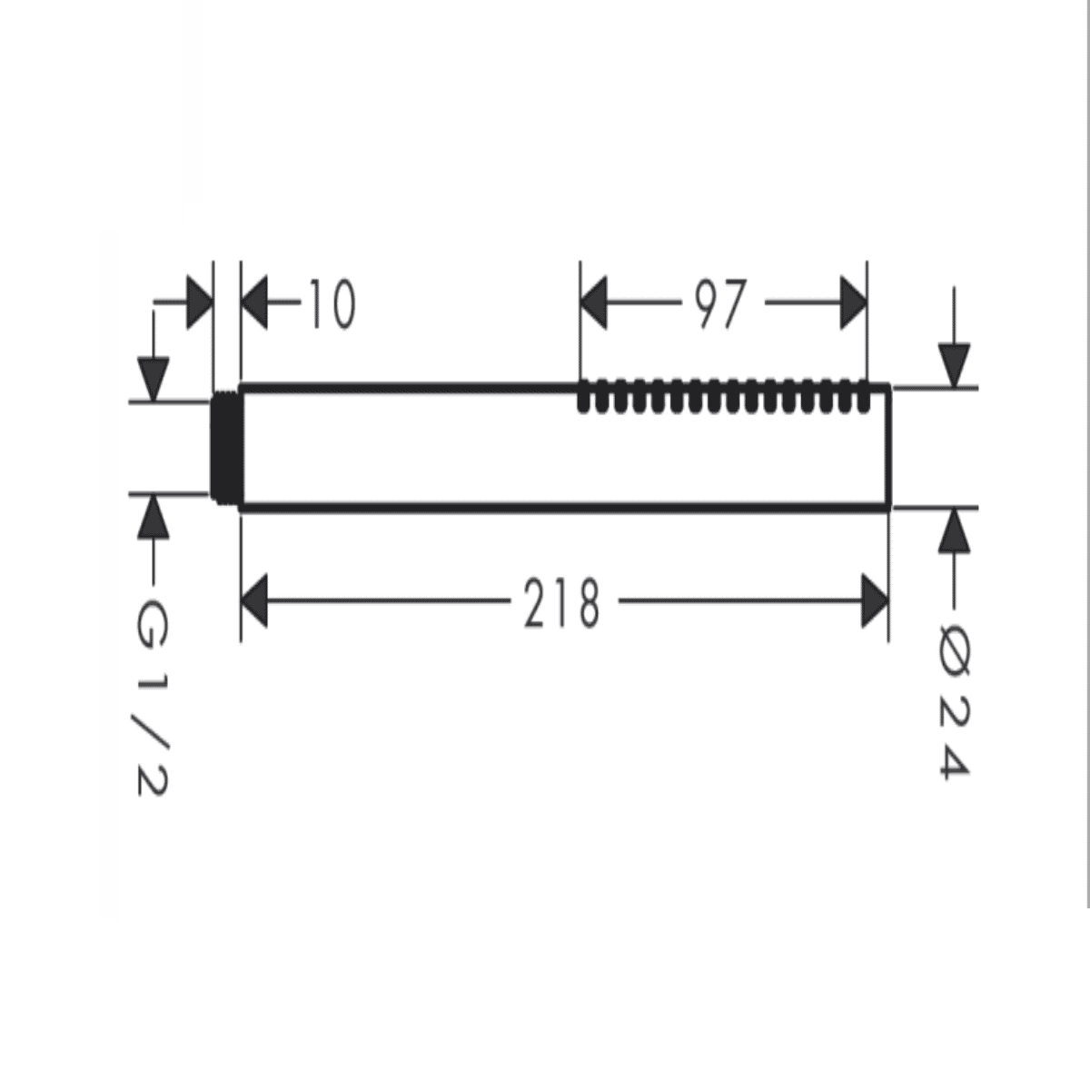 Hansgrohe Pulsify S EcoSmart+ 100 Matt Black ručni tuš sa 1 vrstom mlaza 24126670