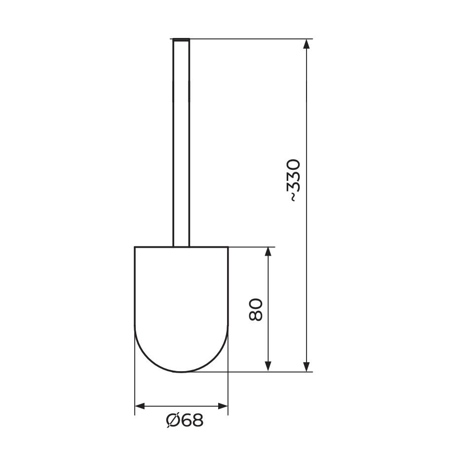 Rosan Quadro Chrome WC četka JQ908K