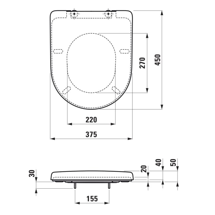 Laufen Pro Universal White WC daska 8.9395.5.300.000.1