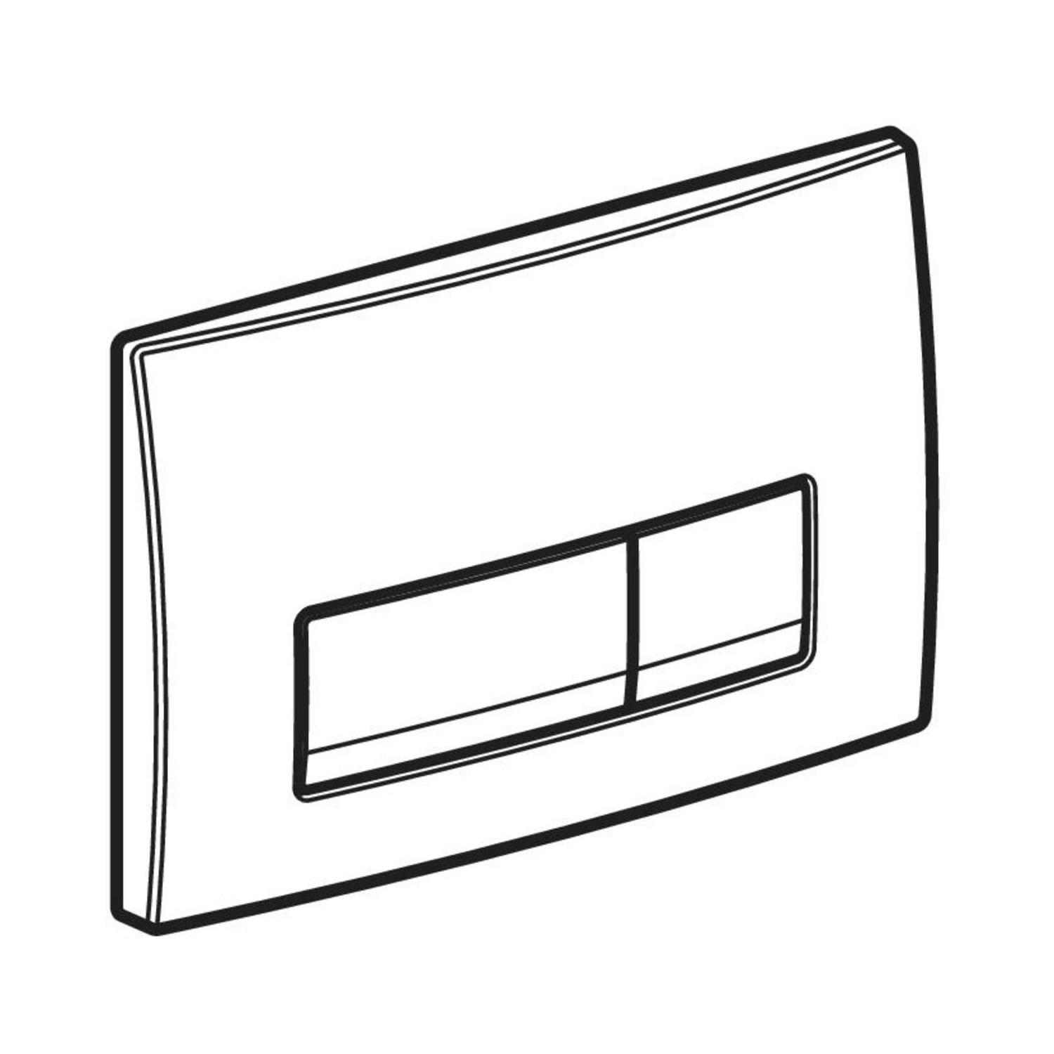 Geberit Delta50 White taster za ugradne vodokotliće dvokoličinski četvrtasti 115.119.11.1