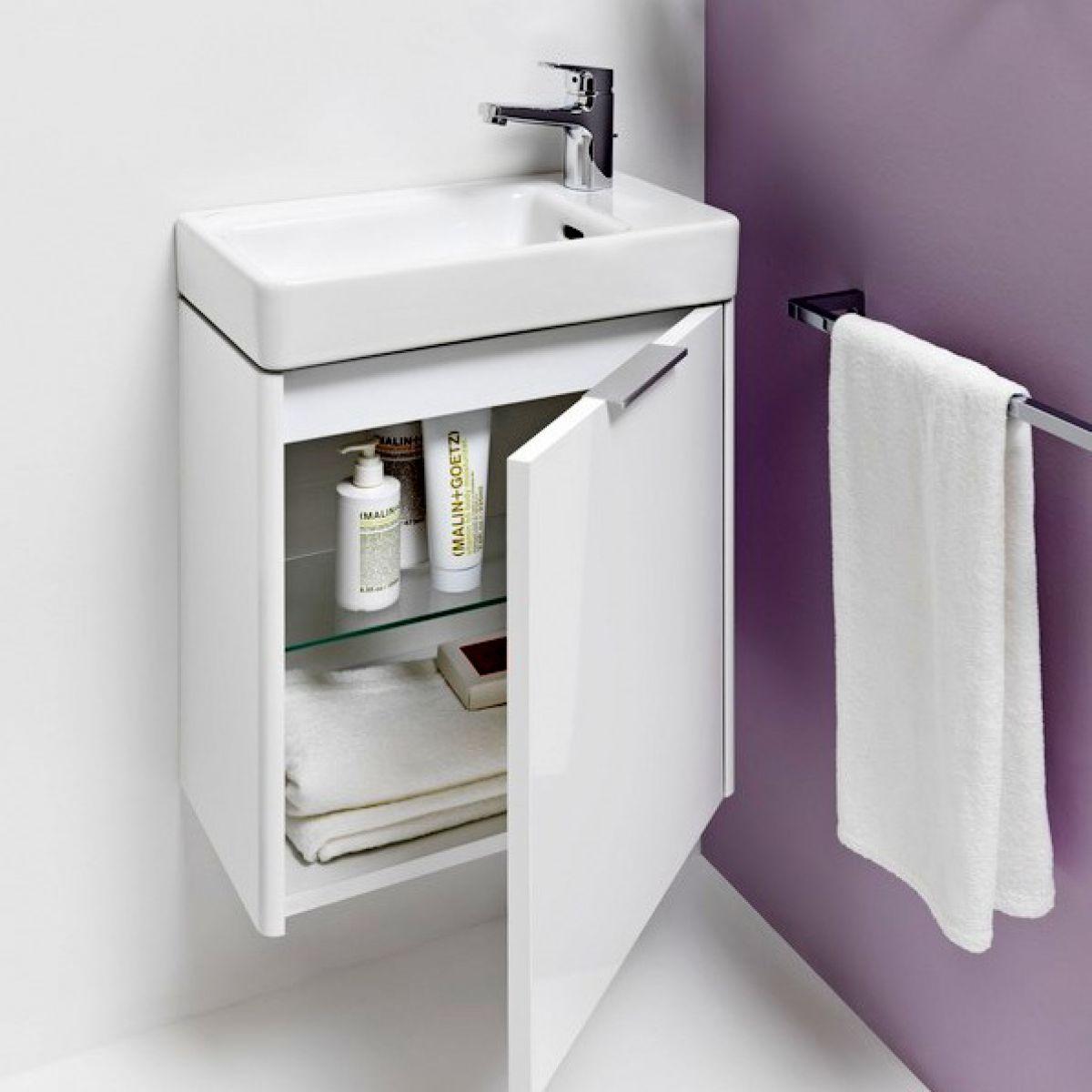 Laufen Pro S Light Elm ormar za umivaonik konzolni sa jednim vratima sa šarkama levo i jednom staklenom policom 47x26,5x53 4.0210.1.110.262.1