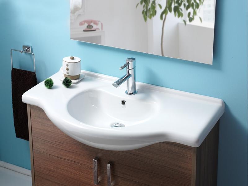 Turkuaz CeraStyle Nil White umivaonik (lavabo) 106x50x5 konzolni sa rupom za bateriju i prelivom 66700U