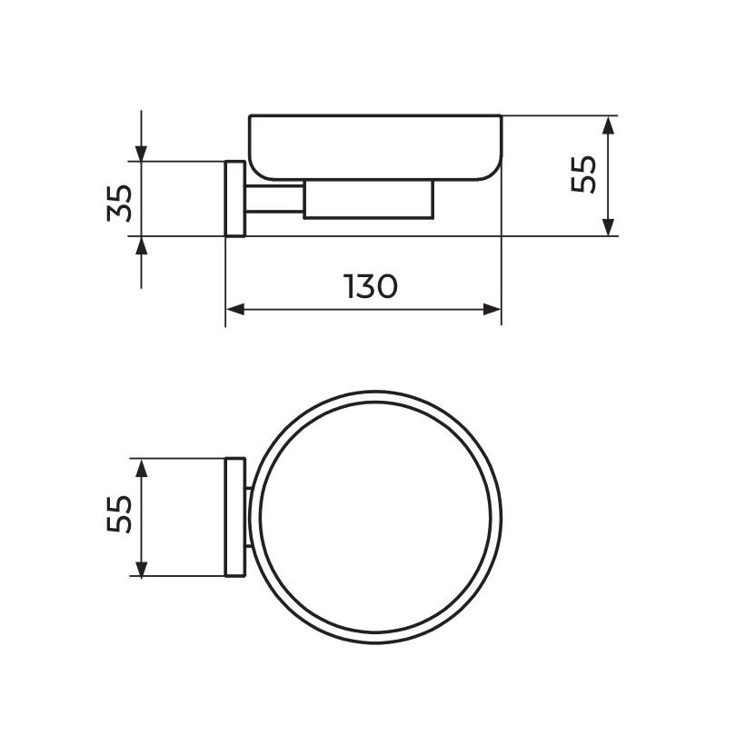 Rosan Mistique Chrome držač sapuna sa staklenom tacnom za sapun konzolni JM907
