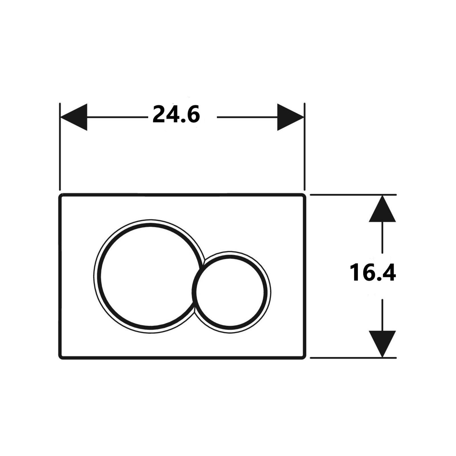 Geberit Sigma01 Matt Chrome taster za ugradne vodokotliće dvokoličinski okrugli 115.770.JQ.5