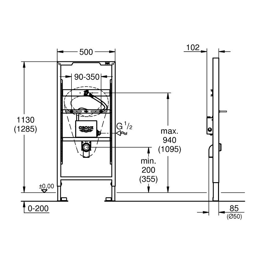 Grohe Rapid SL ugradni element za pisoar sa temperaturnim senzorom 39376000