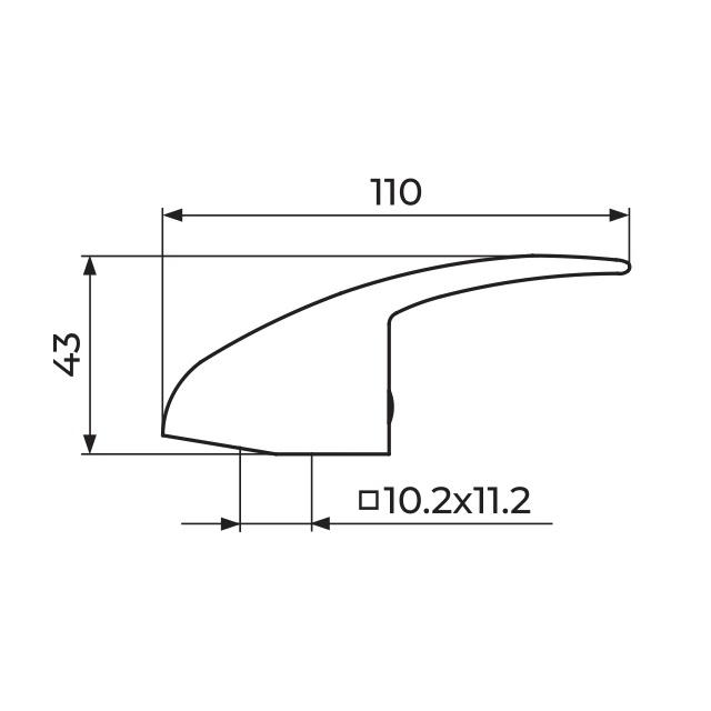 Rosan King Chrome ručica jednoručne baterije PRJKING1