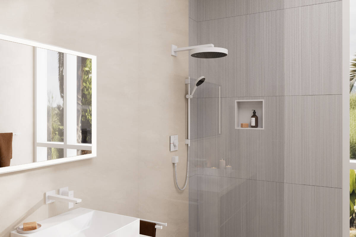 Hansgrohe FixFit Square Matt White priključak za crevo ručnog tuša sa nepovratnim ventilom 26455700