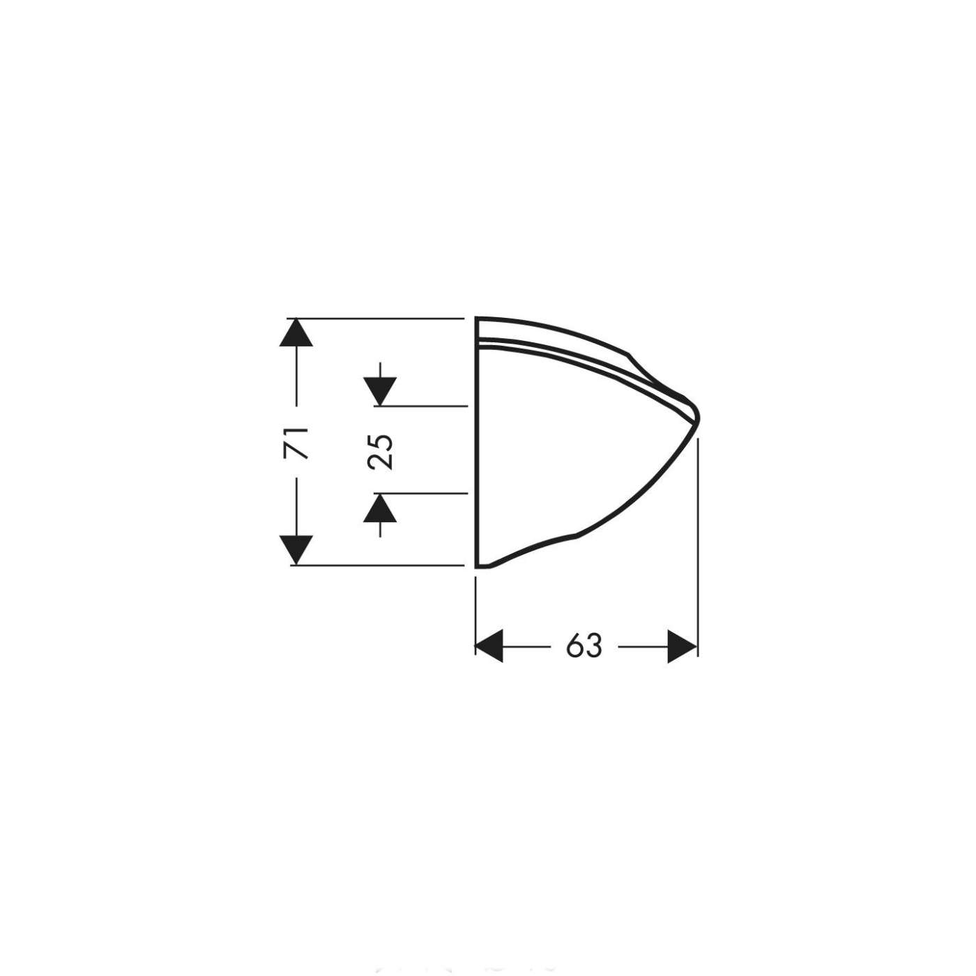 Hansgrohe Porter C Chrome držač ručnog tuša za creva sa kupastim navojem 27521000
