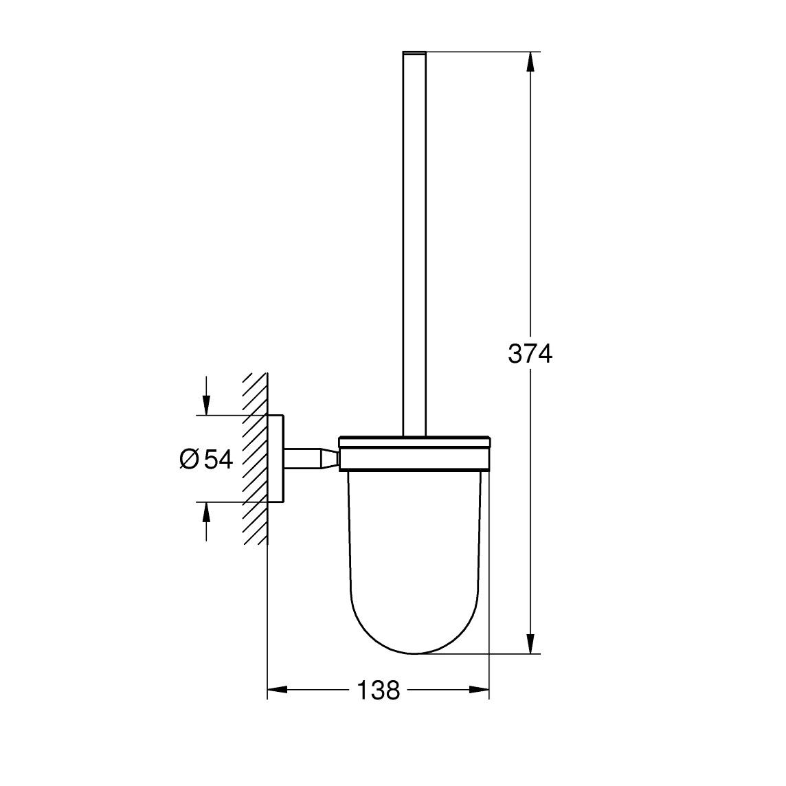 Grohe Baucosmopolitan Chrome držač Wc četke zidni 40463001