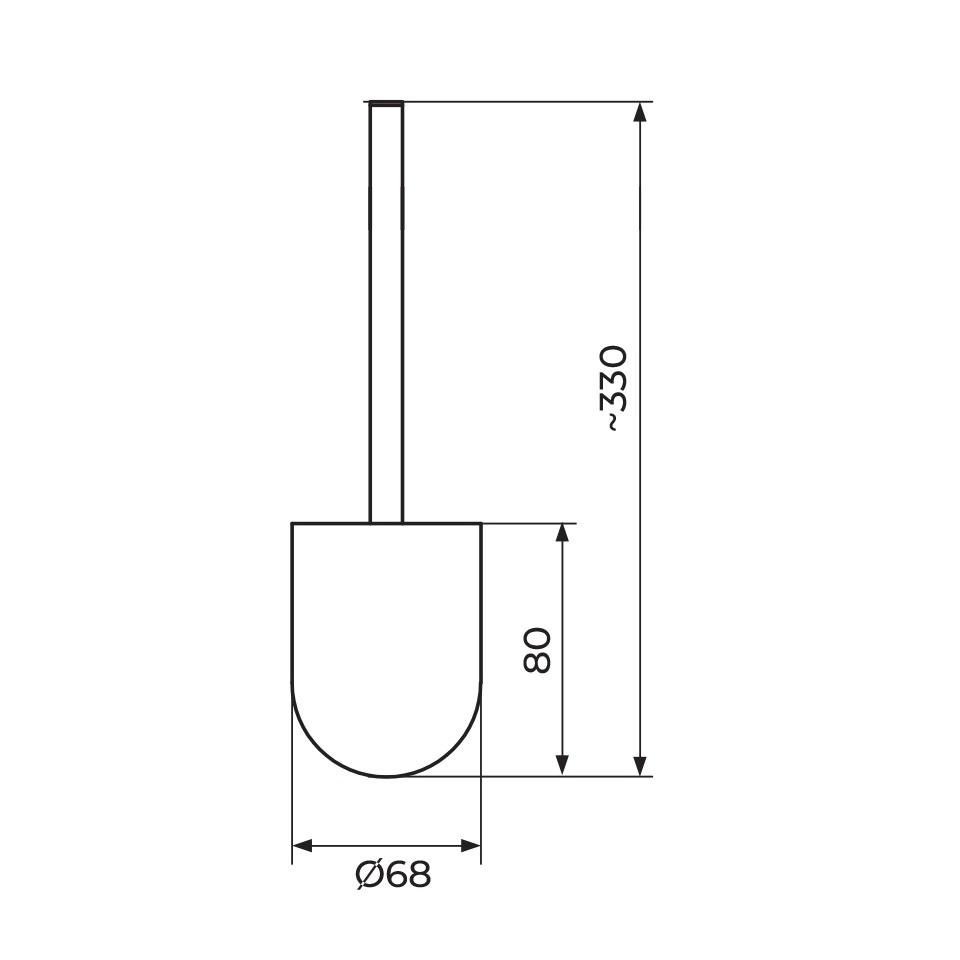 Rosan Mistique Chrome WC četka JM908K