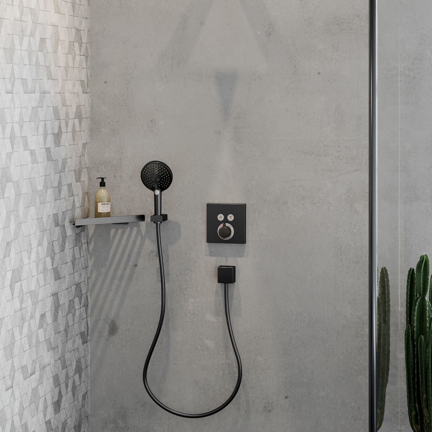 Hansgrohe Raindance Select S EcoSmart 120 Brushed Black Chrome ručni tuš sa 3 vrste mlaza 26531340