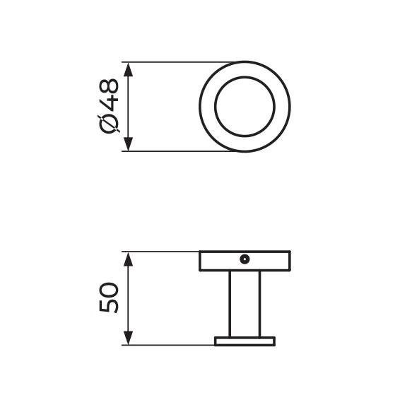 Rosan Dark Matt Black kukica (vešalica) JD905