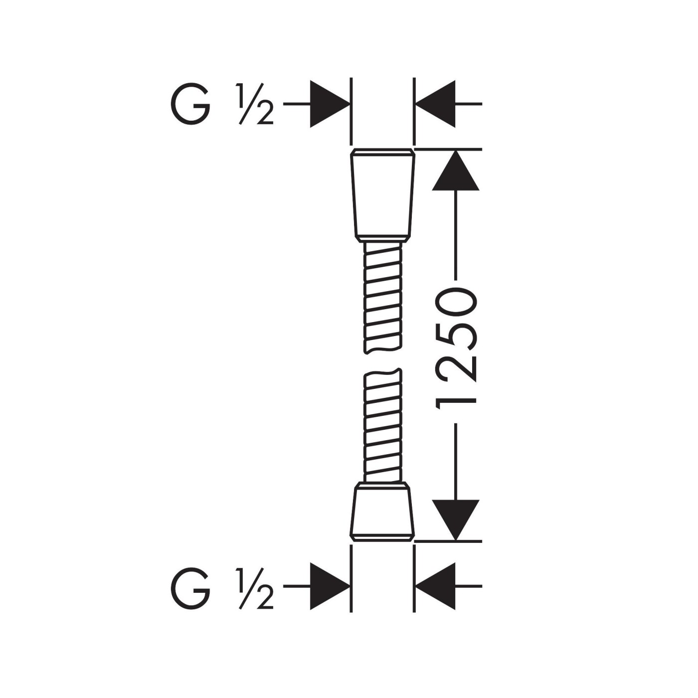 Hansgrohe Sensoflex 1250 Chrome crevo za ručni tuš metalno 28132000