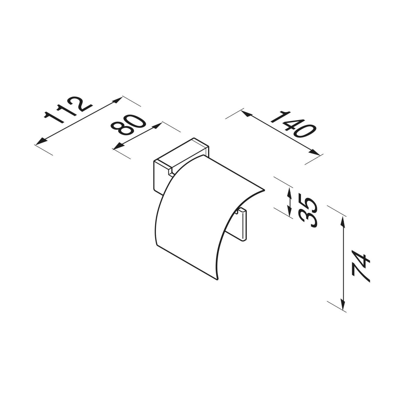 Geesa Modern Art Chrome držač toalet papira sa poklopcem 913508-02