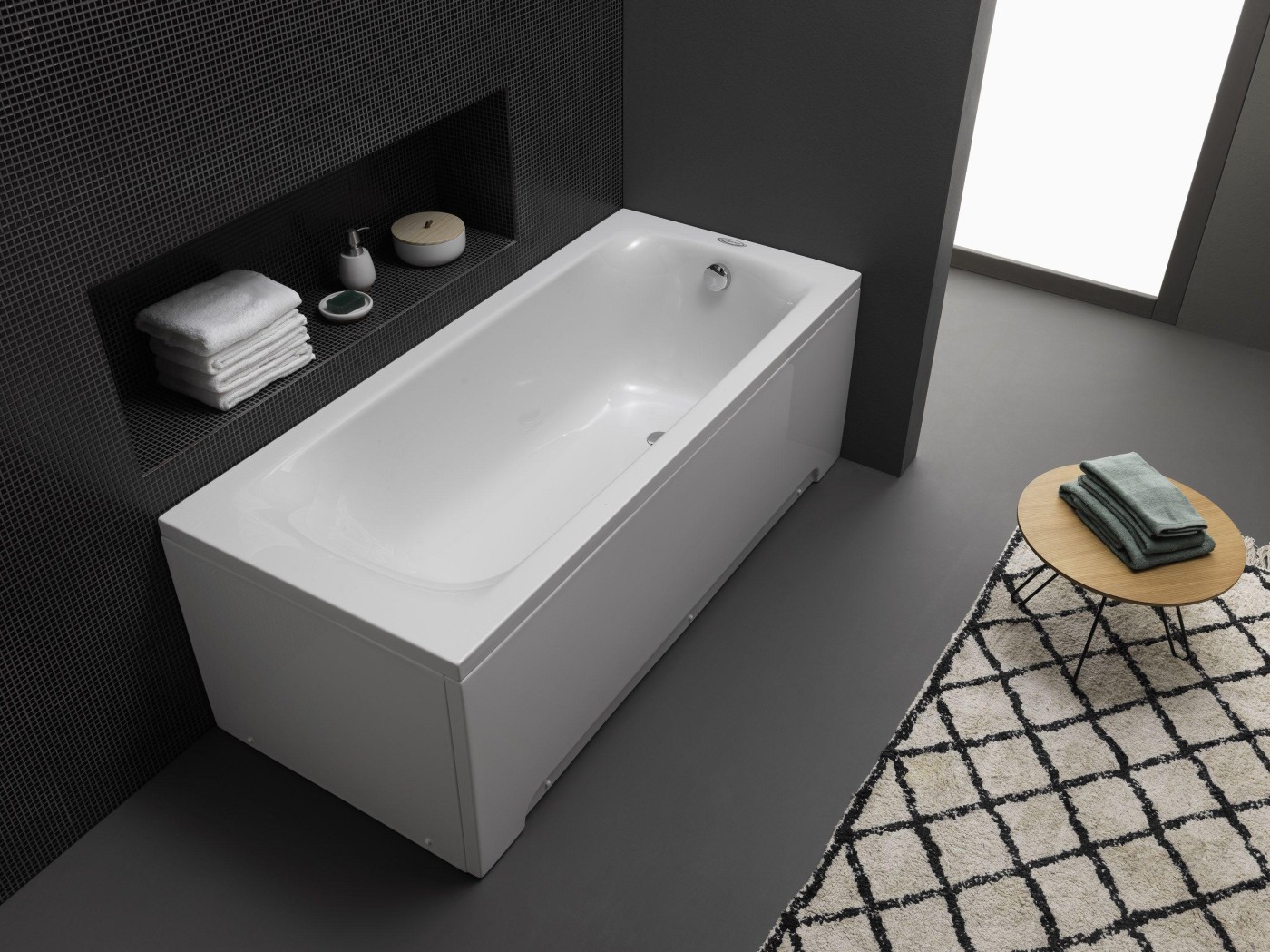 Kolpa San Evelin/Tamia White 140x70 kraća i duža obloga i postolje (podkonstrukcija) za kade za kupanje četvrtaste visine oko 57cm 572970