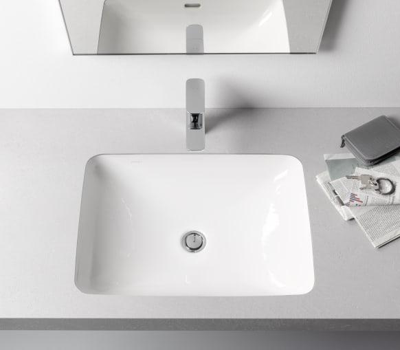 Laufen Pro S White umivaonik (lavabo) 60x40x17 podgradni pravougaoni sa prelivom 8.1196.5.000.109.1