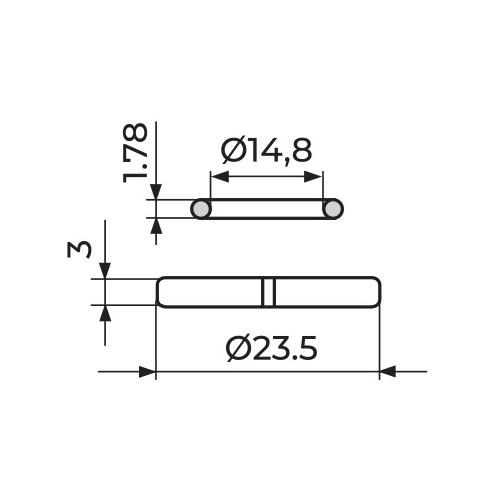 Rosan zaptivač O-ring i prsten za izlive PZO24