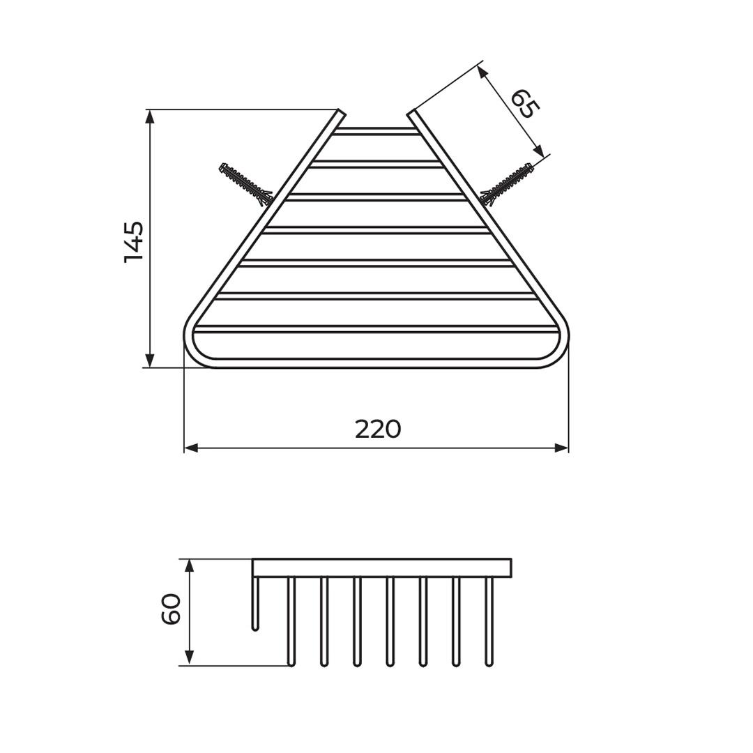 Rosan Zerro Chrome ugaona polica mrežasta (korpa) za tuš kabinu JZ915