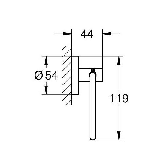 Grohe Essentials Chrome držač toalet papira bez poklopca 40689001
