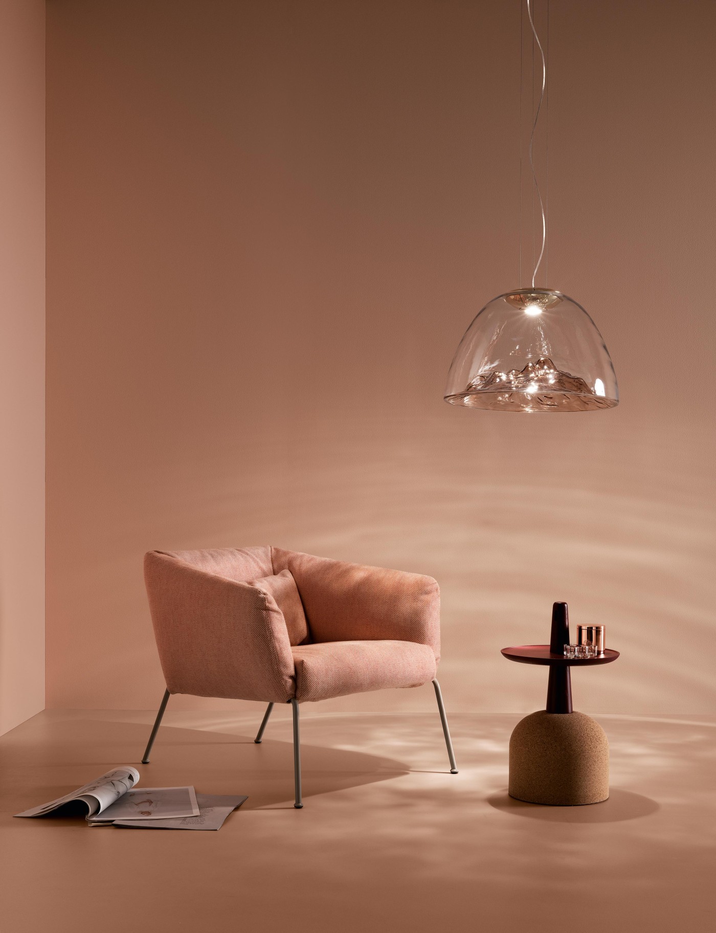 Axolight Mountain View Amber/Gold 3000K 1x18W 2285lm 220-240V AC 50x50x250 1xLED lampa visilica dimabilna SPMOUNTAAMORLED