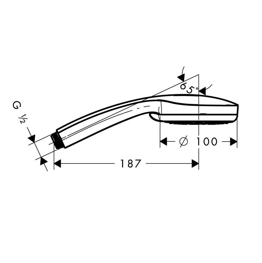 Hansgrohe Marin? Chrome tuš set: ručni tuš 1 mlaz, Metaflex'C 1500 crevo za tuš i držač ručnog tuša 28766000