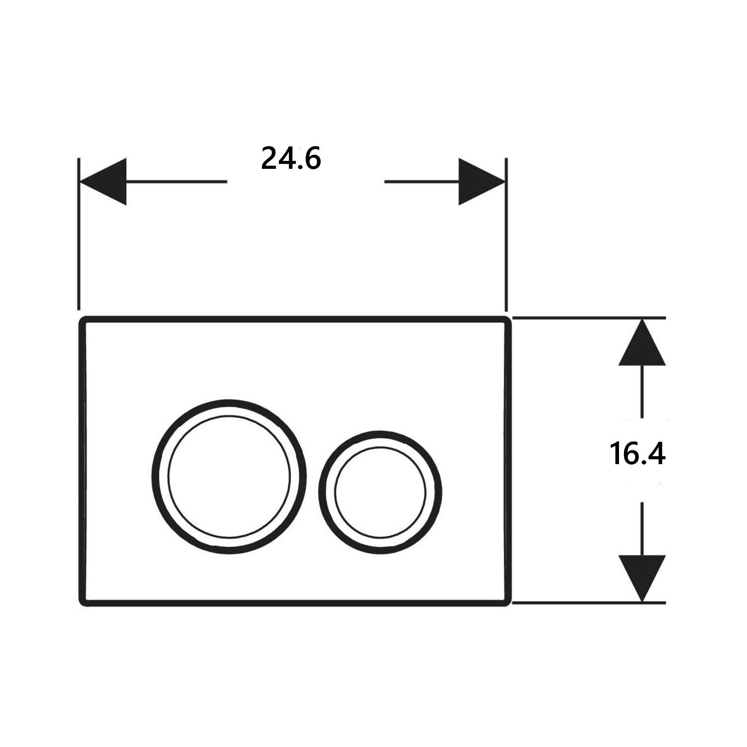 Geberit Delta20 Gloss Chrome taster za ugradne vodokotliće dvokoličinski okrugli 115.127.21.1