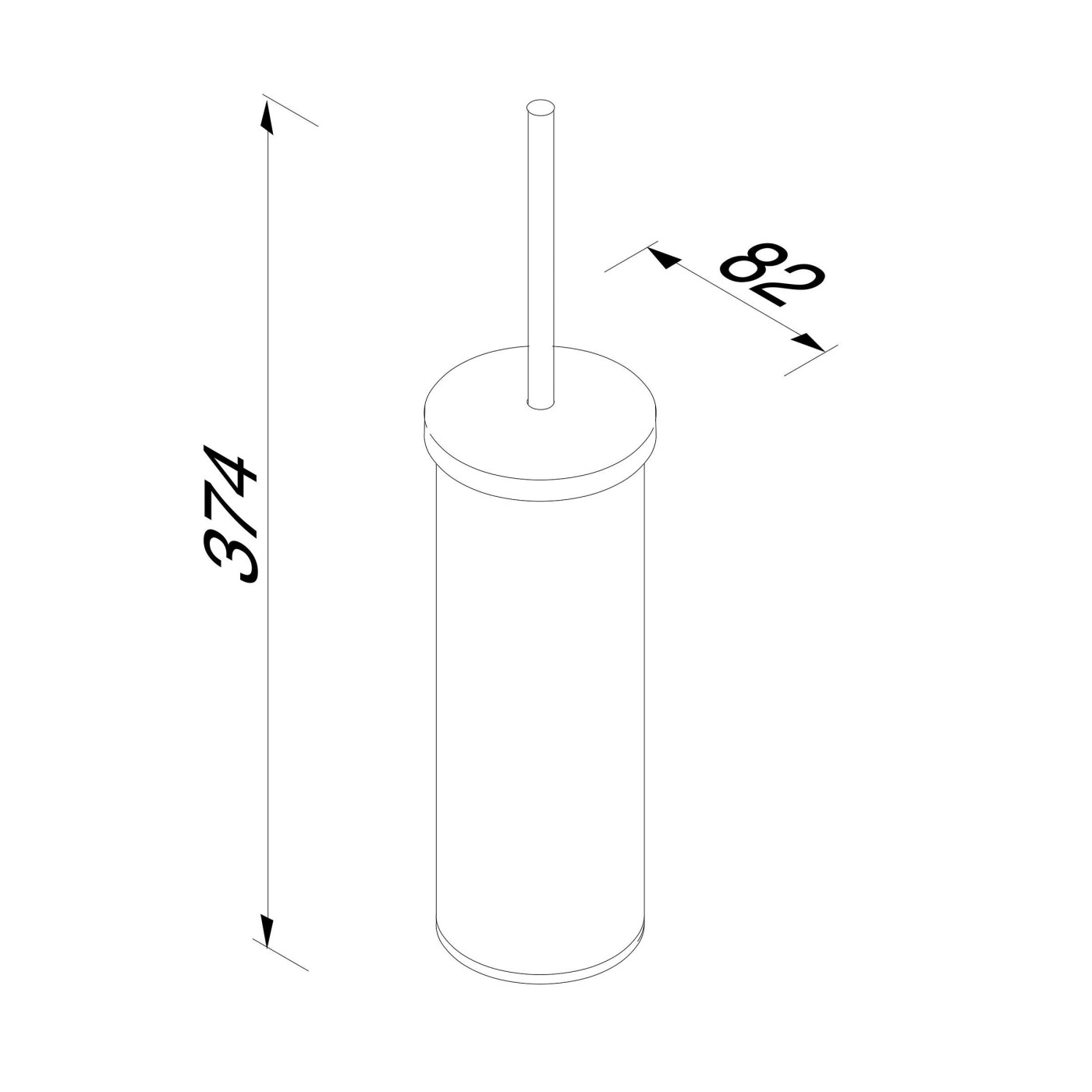 Geesa Nemox Chrome WC četka sa držačem 916510-06