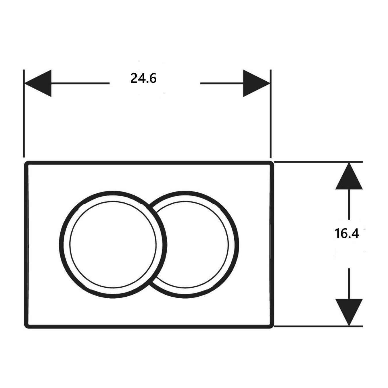 Geberit Delta01 White taster za ugradne vodokotliće dvokoličinski okrugli 115.107.11.1