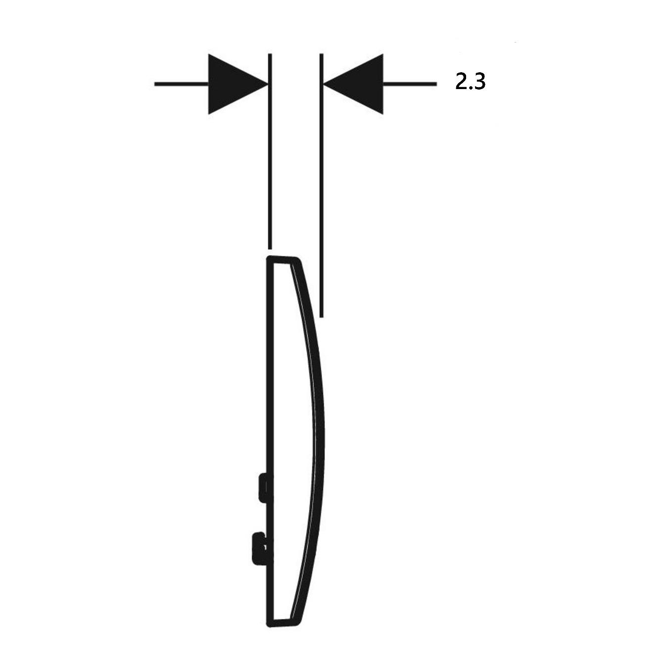 Geberit Delta01 White taster za ugradne vodokotliće dvokoličinski okrugli 115.107.11.1