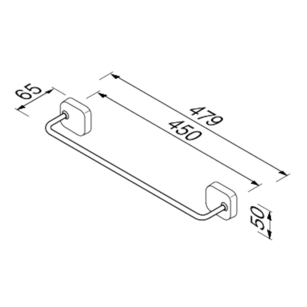 Geesa Thessa 450 Chrome držač peškira 912407-02-45