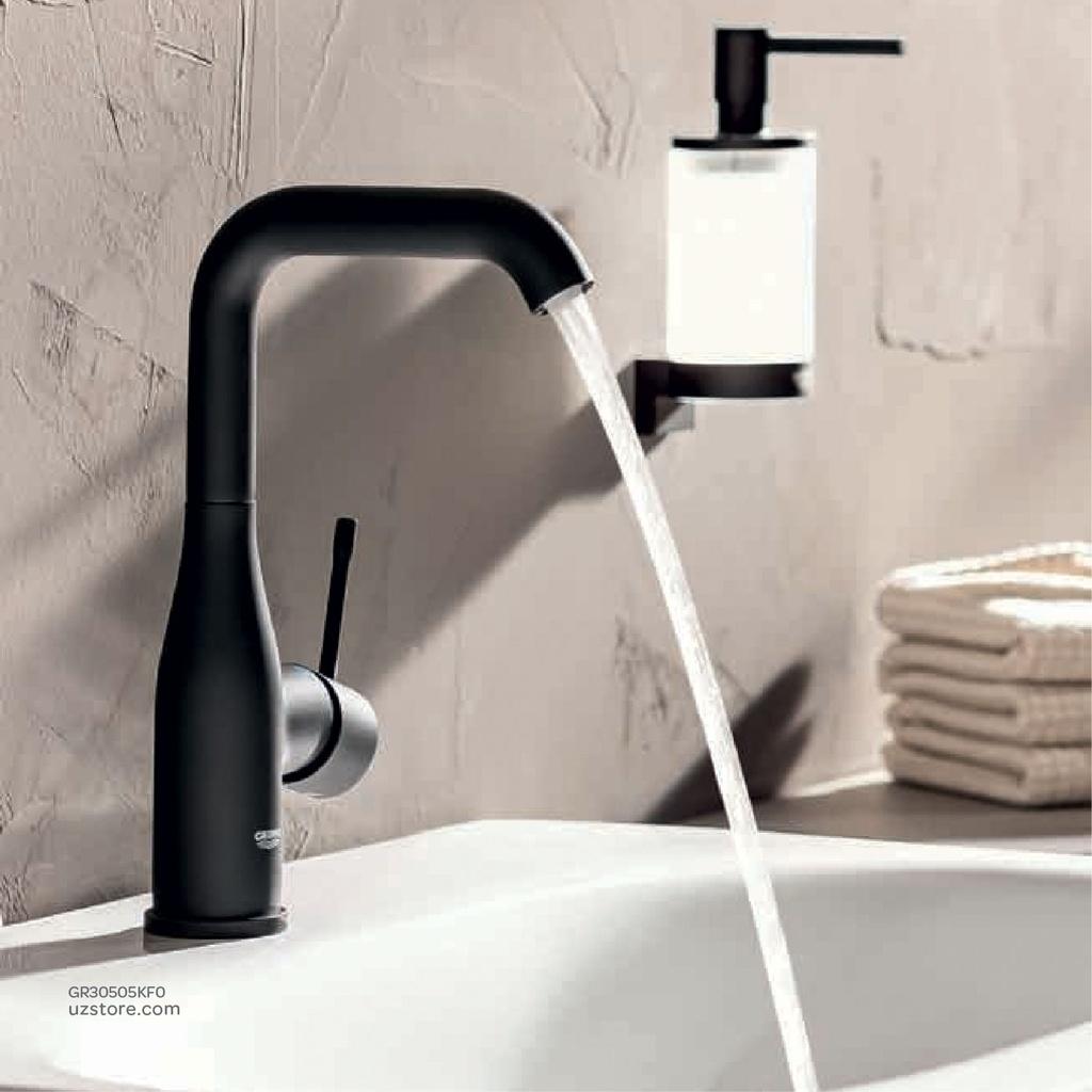 Grohe Essence 250 Phantom Black jednoručna baterija (slavina) za sudoperu sa izvlačnim tušem 30505KF0