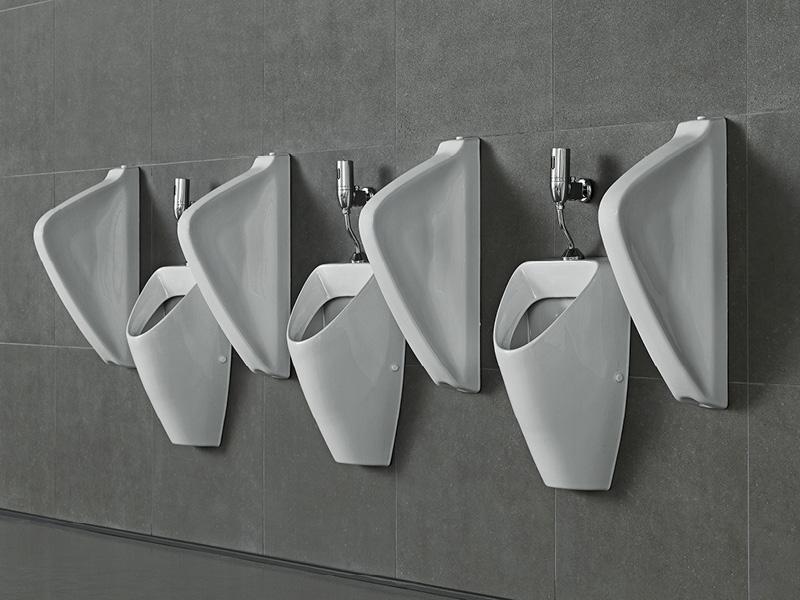 Turkuaz CeraStyle City White pisoar sa vidljivim dovodom i vidljivim odvodom (vertikalni ulaz i vertikalni izlaz) 31,5x25,5x55,5 5800U