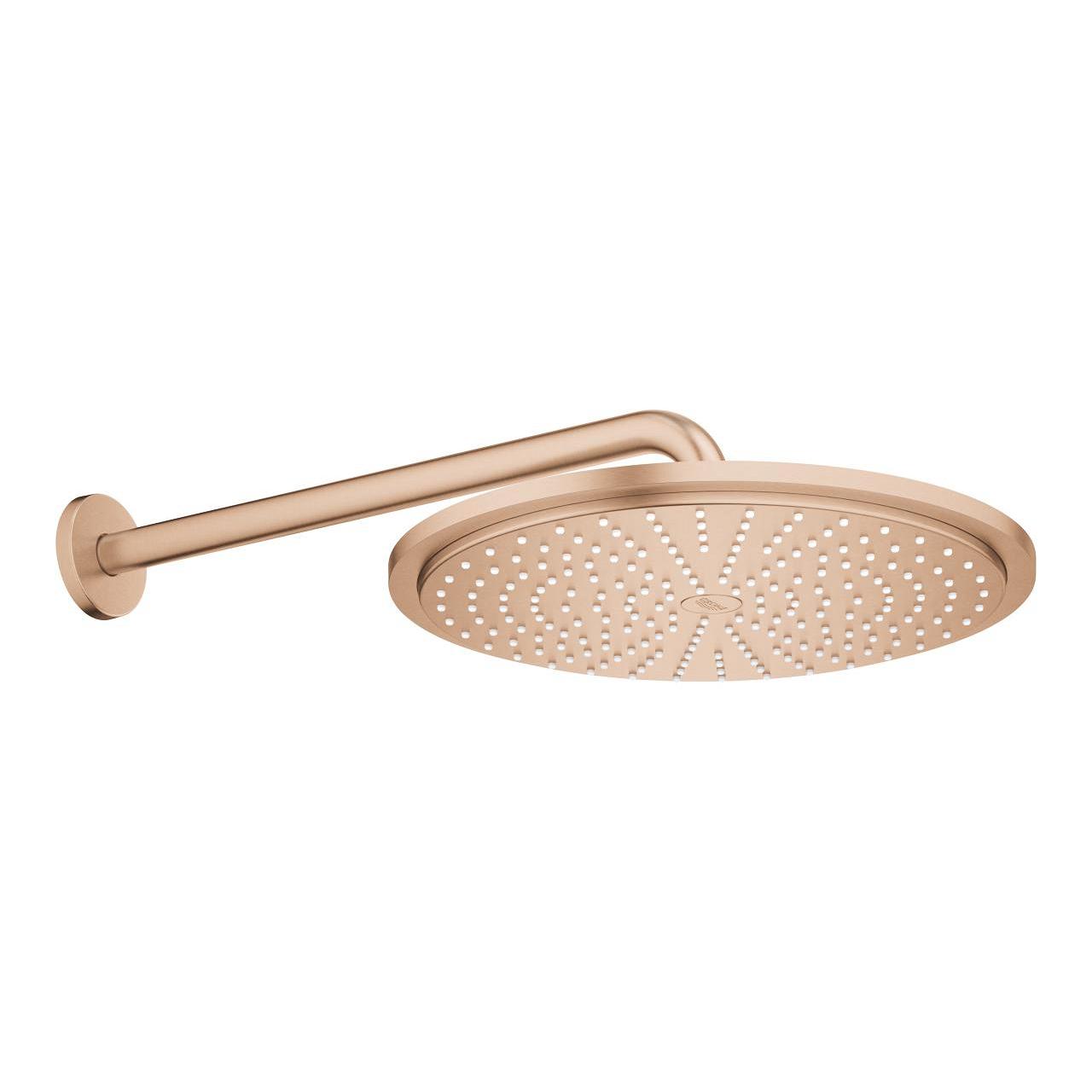 Grohe Rainshower Cosmopolitan 310 Brushed Warm Sunset nadglavni tuš okrugli sa 1 mlazom i držačem nadglavnog tuša zidnim od 380mm 26066DL0