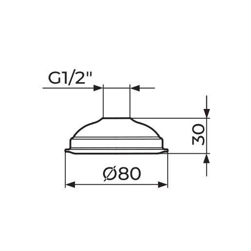 Rosan 80 Chrome naglavni tuš PTRUSP