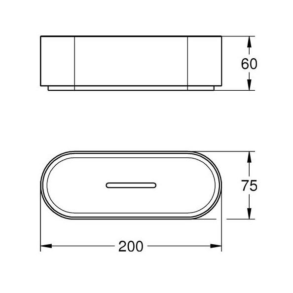 Grohe Selection Plastic posuda (korpa) za tuš kabinu sa prorezom za odlivanje vode bez držača 41037000