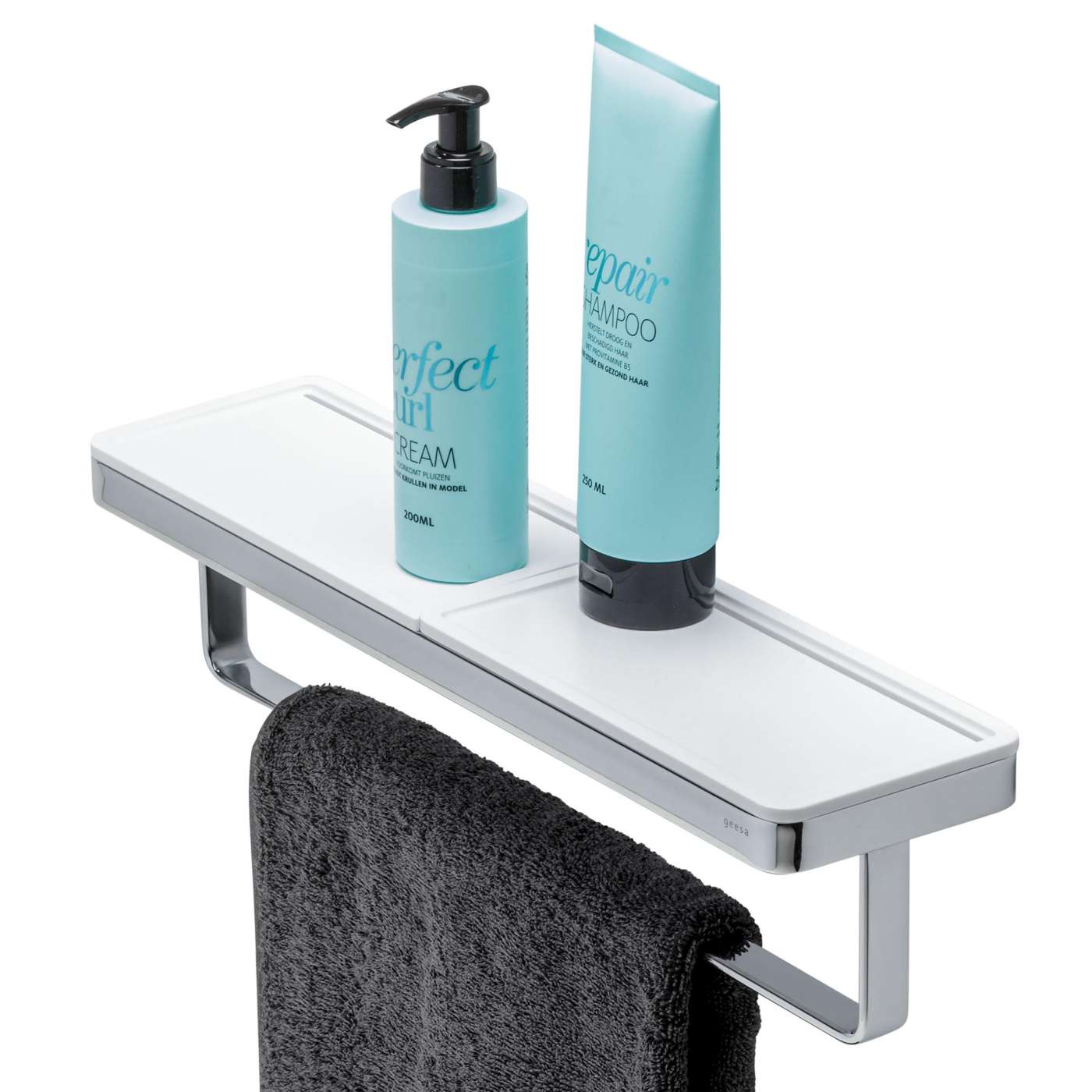 Geesa Frame 420 White/Chrome držač peškira sa policom 918853-02-420