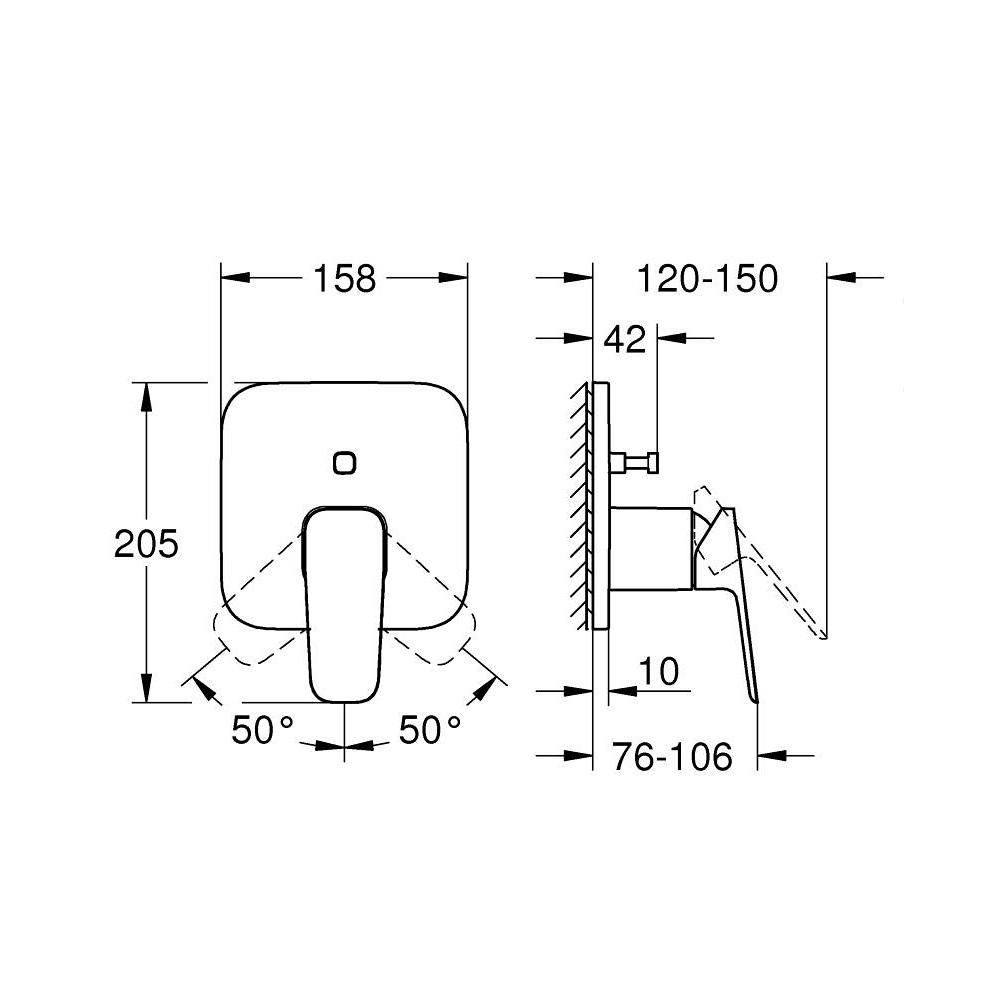 Grohe Cubeo Chrome mešač sa prebacivačem 1017780000