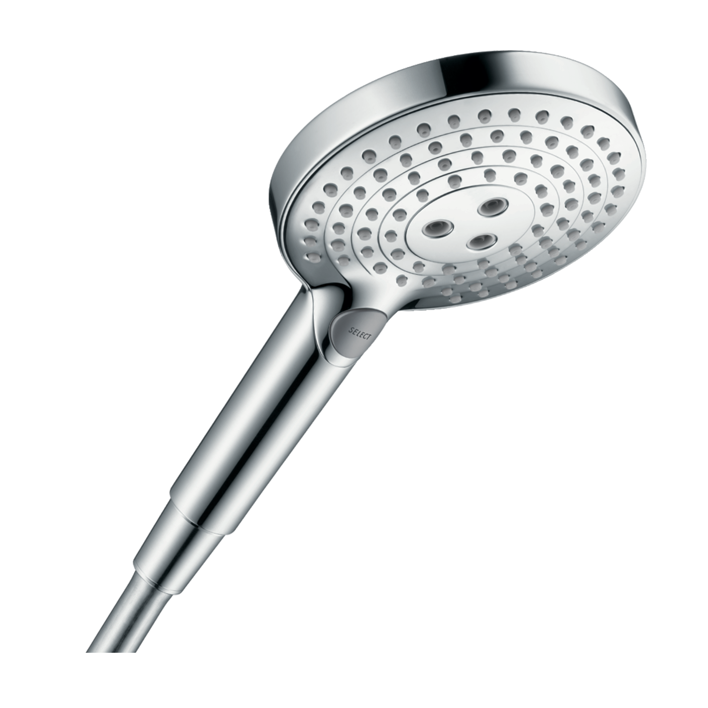 Hansgrohe Raindance Select S 120 Chrome tuš set: ručni tuš sa 3 mlaza, Isiflex 1600 crevo za tuš i usponska šipka sa kliznim držačem i policom 26630000