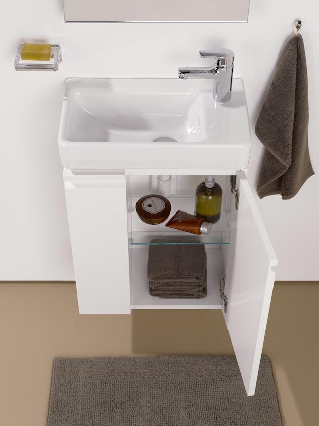 Laufen Pro S White umivaonik (lavabo) 48x28x8,5 konzolni sa rupom za bateriju desno i sa prelivom 8.1595.4.000.104.1
