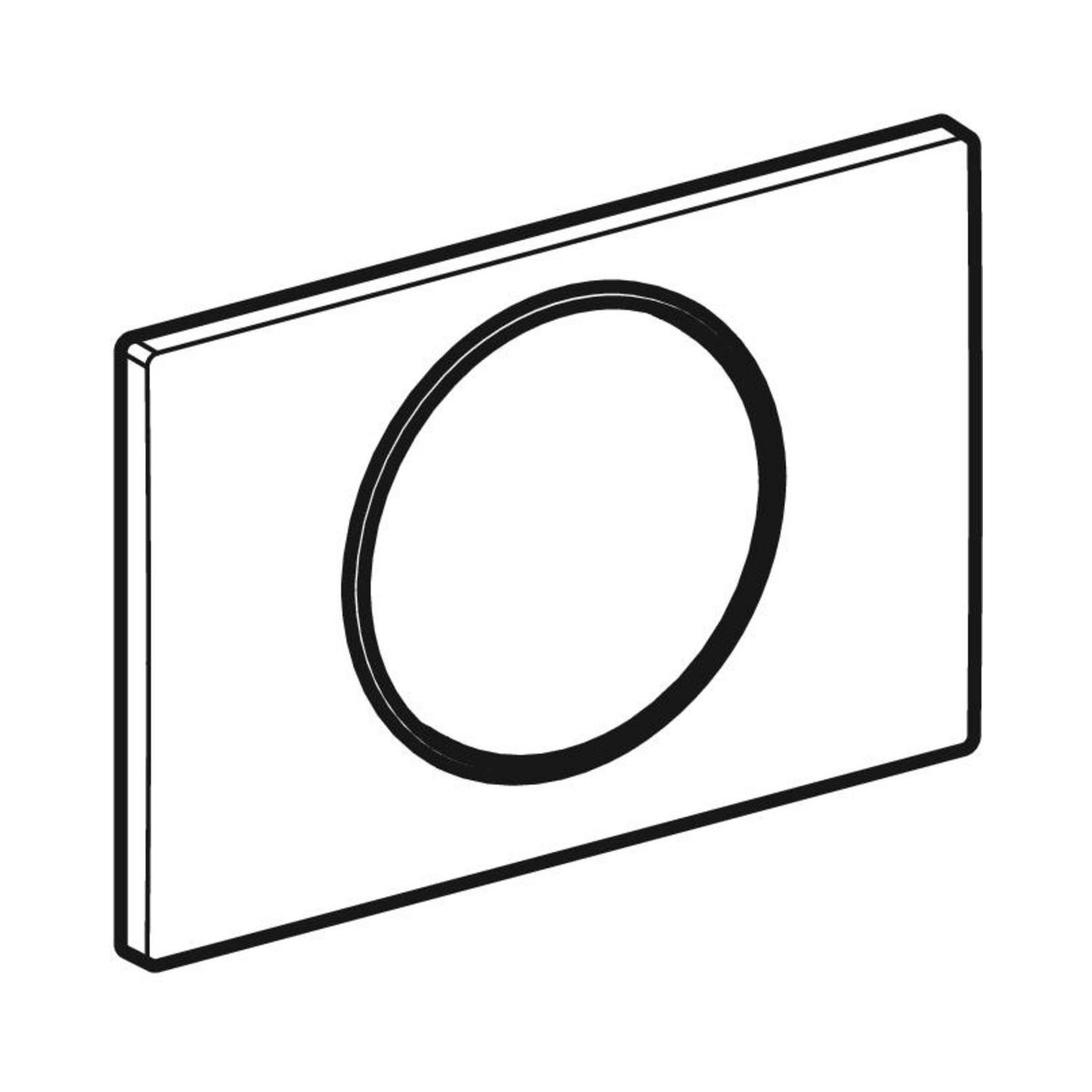 Geberit Sigma10 Matt Chrome / Gloss Chrome taster za ugradne vodokotliće jednokoličinski okrugli 115.758.KN.5