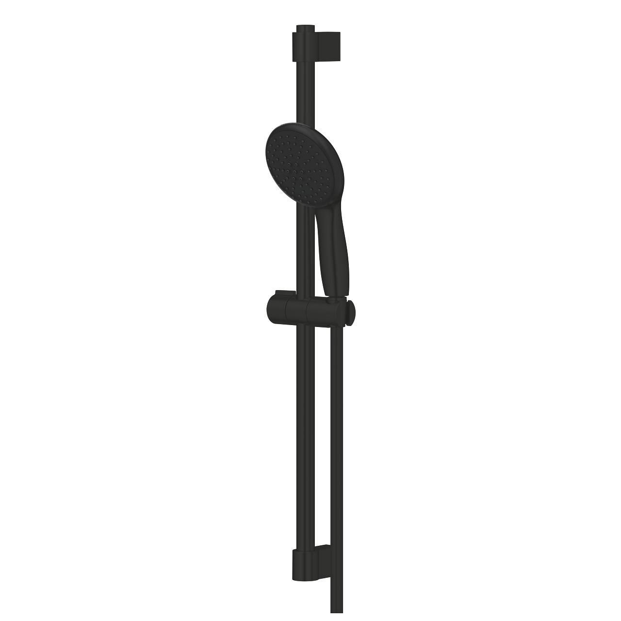 Grohe Tempesta 110 Matt Black Set ručni tuš sa 2 mlaza okrugli, usponska šipka, klizni držač i Silverflex 1750 crevo 261622433