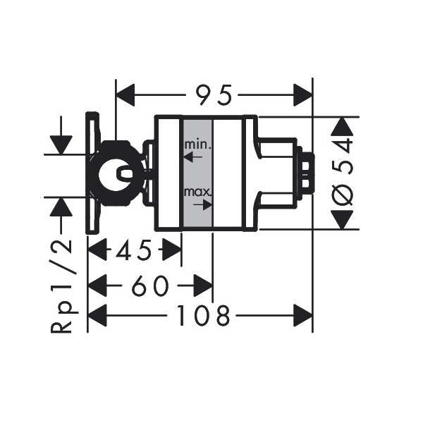 Hansgrohe univerzalna ugradna jedinica za higijenske (bideta) tuš setove 29235180