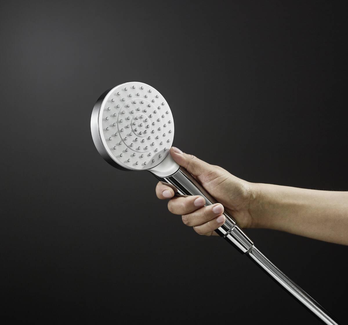 Hansgrohe Crometta 100 Chrome tuš set: ručni tuš sa 1 mlazom, držač za ručni tuš, Isiflex 1600 crevo za ručni tuš 26567400