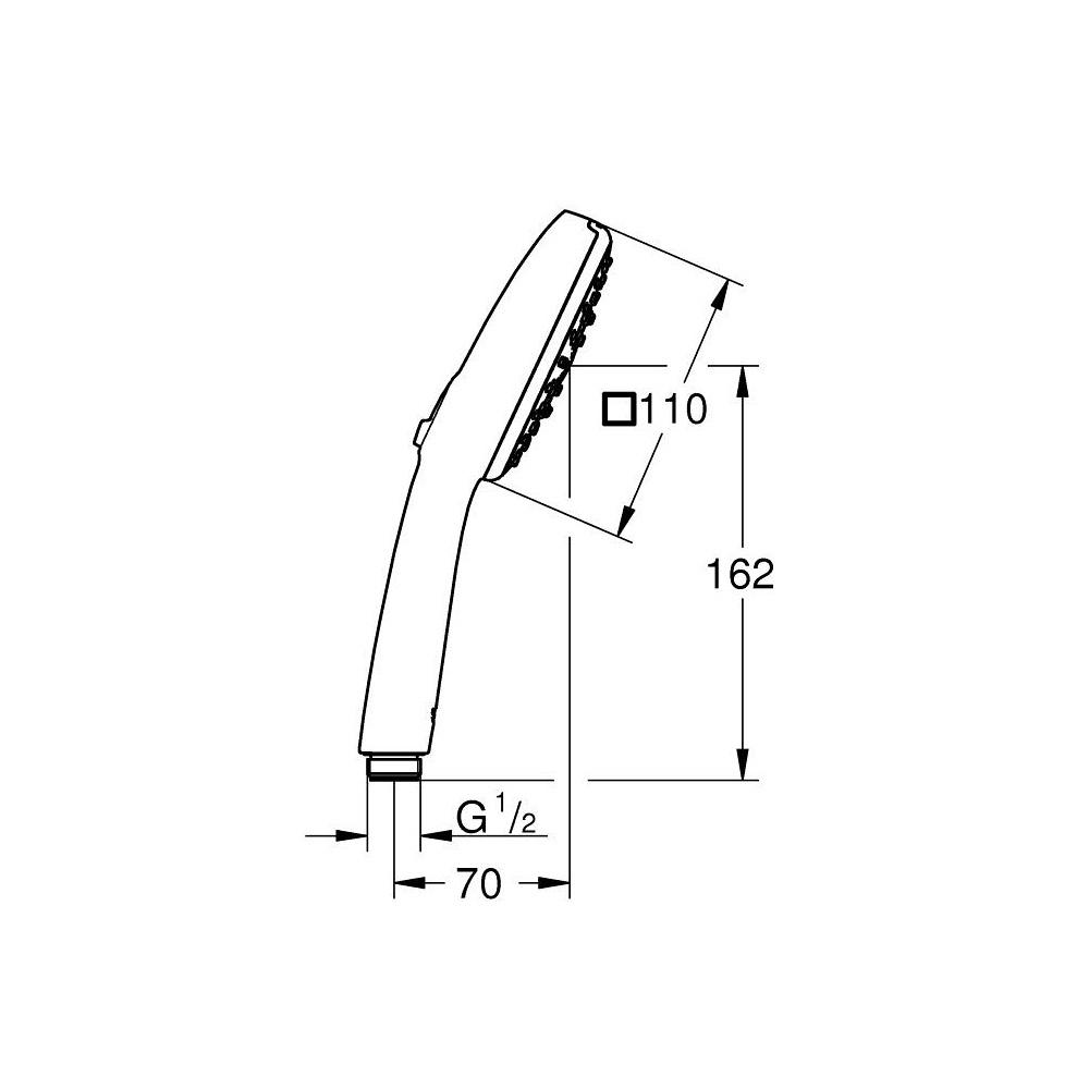 Grohe Tempesta 110 Black Matt ručni tuš sa 2 vrste mlaza 267462433