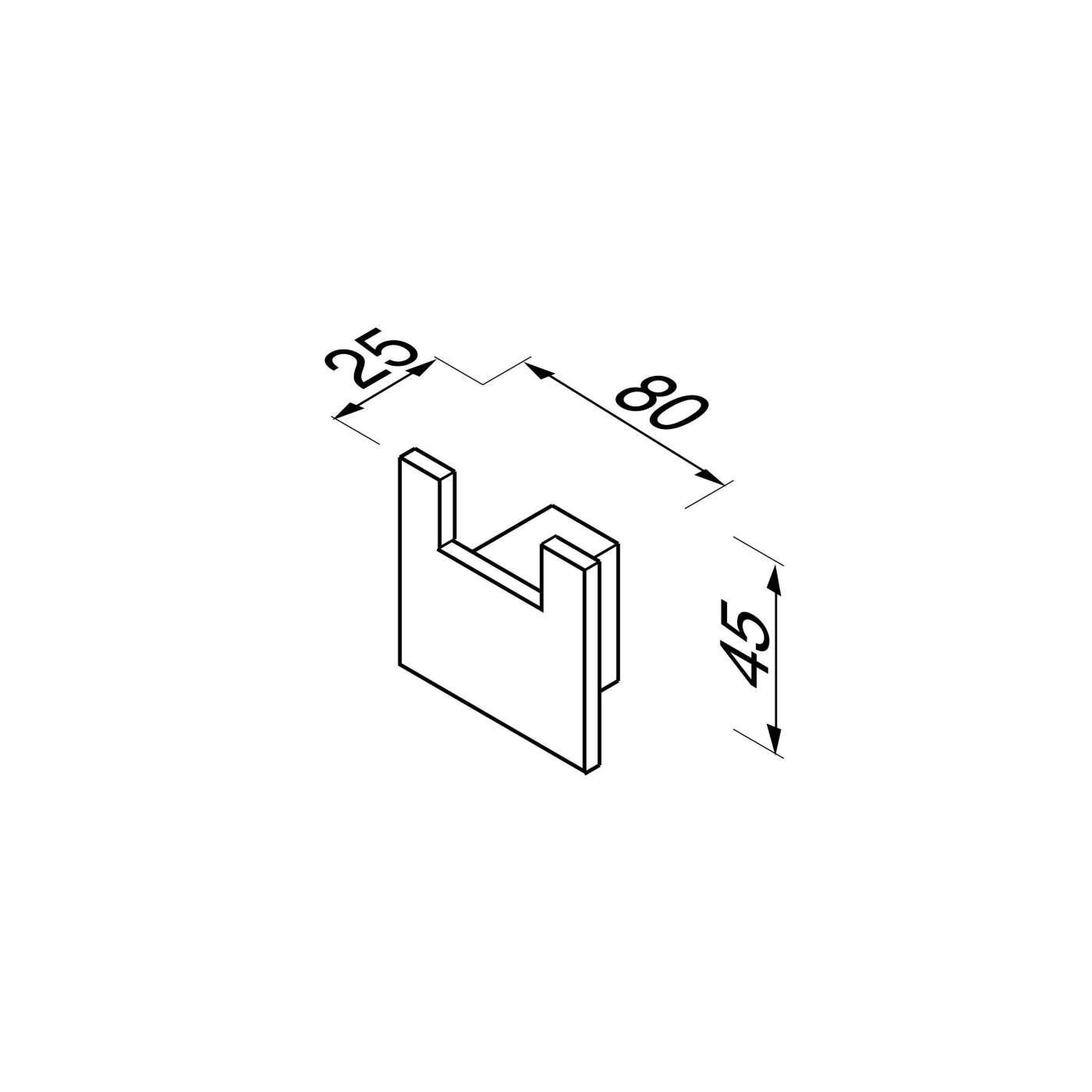 Geesa Modern Art Chrome kukica (vešalica) za peškir dupla 913515-02